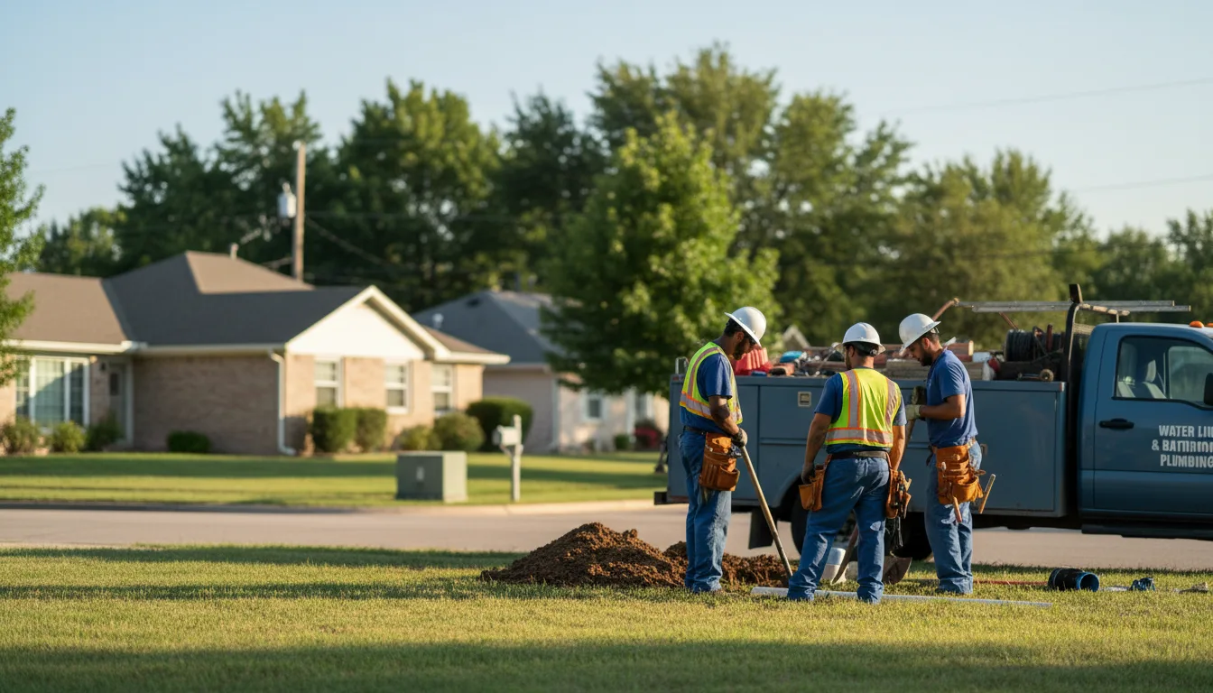 Residential water line and bathroom plumbing service in Slatington, PA